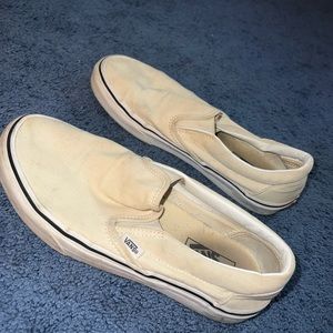 Vans slip on shoe (birch/white) good used condition size 9 womens